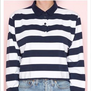 Striped collared long sleeve
